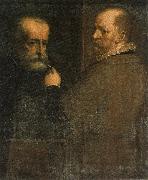 Self-Portrait of the Artist While Painting His Father CAMBIASO, Luca
